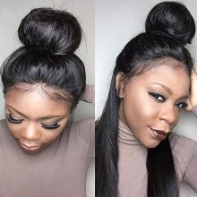 YouMi Hair Pre Plucked Straight 360 Lace Frontal Wig With Baby Hair Lace Front Human Hair Wigs For Black Women free shipping(YM0040)