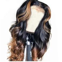 Youmi Human Virgin Hair Ombre Honey Blonde Pre Plucked 13x4 Tranaparent Lace Front Wig And Full Lace Wig For Black Woman Free Shipping (YM0003)