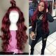 Youmi Human Virgin Hair Wave Pre Plucked 13x4 Tranaparent Lace Front Wig And Full Lace Wig And Burgundy Lace Wig For Black Woman Free Shipping (YM0006)