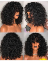 YouMi Human Virgin Hair Curly Pre Plucked 13*6 Tranaparent Lace Front Wig  For Black Woman Free Shipping (YM0048)