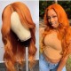 Youmi Human Virgin Hair Pre Plucked Wave 13x4 Lace Front Wig And Full Lace Wig And Orange Wave Lace Wig For Black Woman Free Shipping (YM0059)