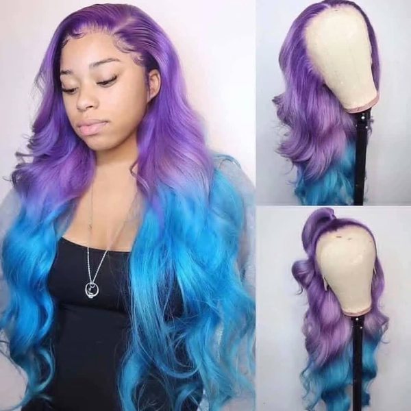 Youmi Human Virgin Hair Pre Plucked Ombre 13x4 Lace Front Wig For Black Woman Free Shipping (YM0108)