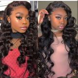 Youmi Human Virgin Hair Pre Plucked 13x6 Tranaparent Lace Front Wig And Wave Lace Wig For Black Woman Free Shipping (YM0122)