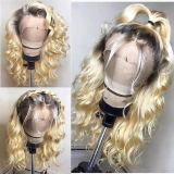 Youmi Human Virgin Hair Pre Plucked Ombre 13x4 Lace Front Wig And Full Lace Wig For Black Woman Free Shipping (YM0128)
