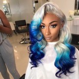 Youmi Human Virgin Hair Pre Plucked Ombre 13x4 Lace Front Wig And Full Lace Wig For Black Woman Free Shipping (YM0129)