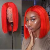Youmi Human Virgin Hair Pre Plucked Ombre 13x4 Lace Front Wig And Bob Lace Wig For Black Woman Free Shipping (YM0143)