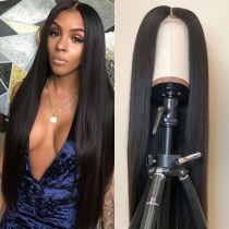 Youmi Human Virgin Hair Pre Plucked Natural Lace Front Wig 40 Inch For Black Woman Free Shipping (YM0146)