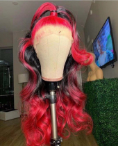 Youmi Human Virgin Hair Pre Plucked 13x4 Tranaparent Lace Front Wig And Full Lace Wig And Ombre Red and Black Lace Wig For Black Woman Free Shipping (YM0162)