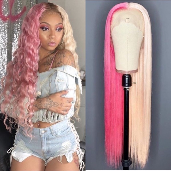 Youmi Human Virgin Hair Pre Plucked Ombre 13x4 Lace Front Wig For Black Woman Free Shipping (YM0216)