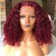 Youmi Human Virgin Hair Pre Plucked Ombre 13x4 Tranaparent Lace Front Wig And Full Lace Wig And Burgundy Curly Lace Wig For Black Woman Free Shipping (YM0225)