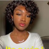 Youmi Human Virgin Hair Pre Plucked 13x4 Tranaparent Lace Front Wig And Full Lace Wig And Curly Lace Wig For Black Woman Free Shipping (YM0231)