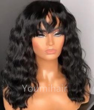 Youmi Human Virgin Hair Pre Plucked 13x4 Tranaparent Lace Front Wig And Wave Lace Wig For Black Woman Free Shipping (YM0232)