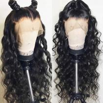 YouMi Human Virgin Hair Loose Curl Pre Plucked HD Swiss Lace Front Wig For Black Woman Free Shipping(YM0246)