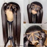 YouMi Human Virgin Hair Pre Plucked 13x4 HD Swiss Lace Front Wig For Black Woman Free Shipping(YM0247)