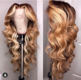 Youmi Human Virgin Hair Pre Plucked Ombre Brown Lace Front Wig And 13x4 Tranaparent Lace Wig And Full Lace Wig For Black Woman Free Shipping (YM0250)