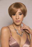 Youmi Human Virgin Hair Pre Plucked Full Machine Wig For Black Woman Free Shipping (TRINA)