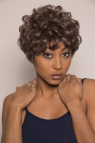 Youmi Human Virgin Hair Pre Plucked Full Machine Wig For Black Woman Free Shipping (CAROLYN)