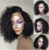 YoumiHuman Virgin Hair Pre Plucked 13x4 Tranaparent Lace Front Wig &Curly Lace Wig For Black Woman Free Shipping(YM0034)