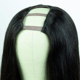 Youmi Human Virgin Hair Pre Plucked Straight U-part Wig For Black Woman Free Shipping (YM0256)