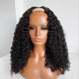Youmi Human Virgin Hair Pre Plucked Straight U-part Wig For Black Woman Free Shipping (YM0257)