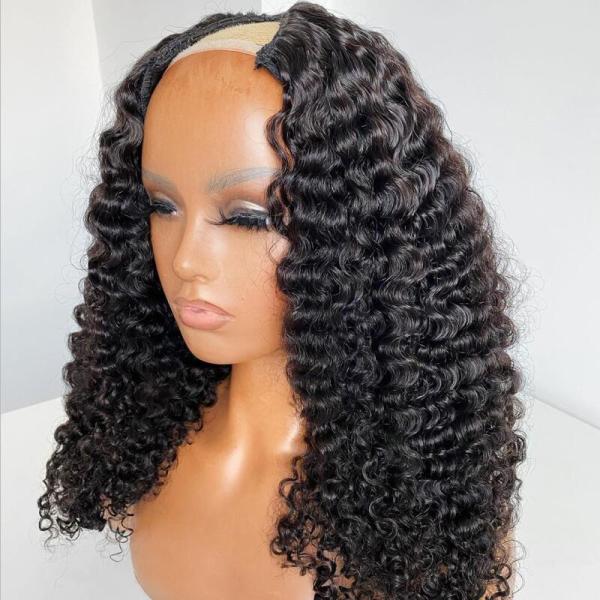 Youmi Human Virgin Hair Pre Plucked Straight U-part Wig For Black Woman Free Shipping (YM0257)