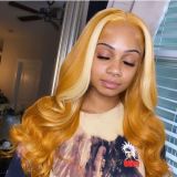 Youmi Human Virgin Hair Pre Plucked Ombre 13x4 Lace Front Wig And Orange Lace Wig For Black Woman Free Shipping (YM0106)