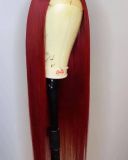 Youmi Human Virgin Hair Pre Plucked 13x4 Lace Front Wig And Red Straight Lace Wig For Black Woman Free Shipping (YM0026)
