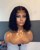 Youmi Human Virgin Hair Pre Plucked Curly Lace Wig And 13x4 Tranaparent Lace Wig And Full Lace Wig For Black Woman Free Shipping (YM0258)