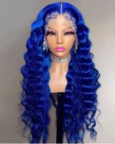 Youmi Human Virgin Hair Pre Plucked Ombre 13x4 Lace Front Wig And Full Lace Wig And Blue Wig For Black Woman Free Shipping (YM0304)
