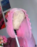 Youmi Human Virgin Hair Pre Plucked Ombre 13x4 Lace Front Wig And Full Lace Wig And Ombre Pink Bob Lace Wig For Black Woman Free Shipping (YM0311)