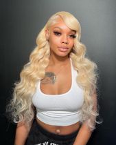 Youmi Human Virgin Hair Pre Plucked Blonde 13x4 Lace Wig And Full Lace Wig For Black Woman Free Shipping (YM0312)