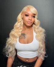 Youmi Human Virgin Hair Pre Plucked Blonde 13x4 Lace Wig And Full Lace Wig For Black Woman Free Shipping (YM0312)