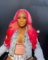 Youmi Human Virgin Hair Pre Plucked Ombre 13x4 Lace Front Wig And Full Lace Wig And Pink Wig For Black Woman Free Shipping (YM0317)