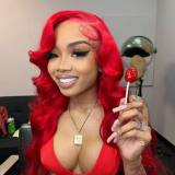 Youmi Human Virgin Hair Pre Plucked Ombre 13x4 Lace Front Wig And Full Lace Wig And Red Wig For Black Woman Free Shipping (YM0319)