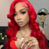 Youmi Human Virgin Hair Pre Plucked Ombre 13x4 Lace Front Wig And Full Lace Wig And Red Wig For Black Woman Free Shipping (YM0319)