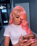 Youmi Human Virgin Hair Pre Plucked Ombre 13x4 Lace Front Wig And Full Lace Wig And Pink Wig For Black Woman Free Shipping (YM0320)
