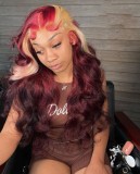 Youmi Human Virgin Hair Pre Plucked Ombre 13x4 Lace Front Wig And Full Lace Wig And Pink Wig For Black Woman Free Shipping (YM0323)