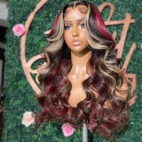 Youmi Human Virgin Hair Pre Plucked Ombre 13x4 Tranaparent Lace Front Wig And Full Lace Wig For Black Woman Free Shipping (YM0328)