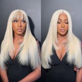 Youmi Human Virgin Hair Pre Plucked Ombre White Blonde 13x4 Lace Front Wig And Full Lace Wig For Black Woman Free Shipping (YM0332)