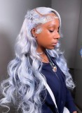 Youmi Human Virgin Hair Pre Plucked bule 13x4 Lace Front Wig And Full Lace Wig For Black Woman Free Shipping (YM0342)