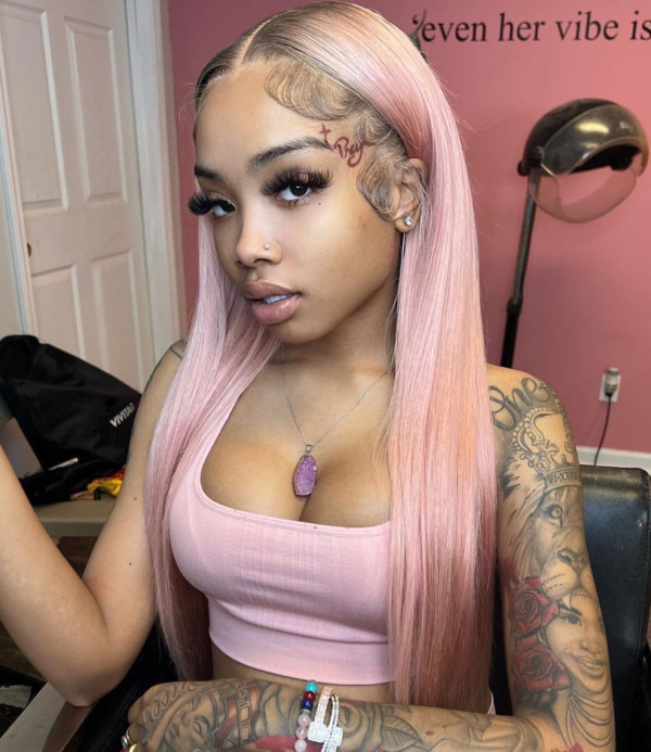 Youmi Human Virgin Hair Pre Plucked Pink 13x4 Lace Front Wig And Full Lace Wig For Black Woman Free Shipping (YM0341)