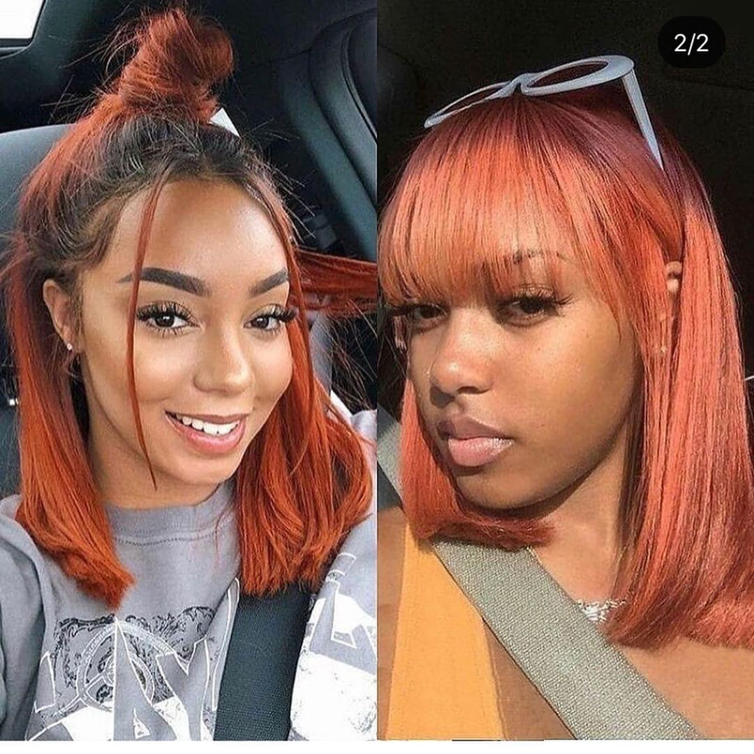 orange hair wig
