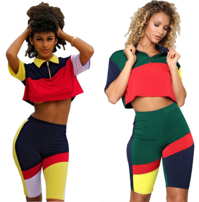 EVE Colorful Short Sleeve Sport Suit LSL-6142