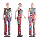 Casual Printed Sleeveless One Piece Long Jumpsuits YLY-2306