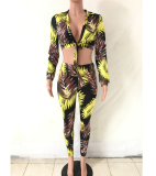 EVE Prints Long Sleeve Strappy 2 Piece Outfits OY-5195