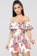 EVE Floral Print Sexy Slash Neck Rompers MOF-5085