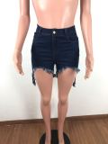 Sexy Denim High Waist Tassel Jeans Shorts OSM-3269
