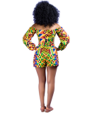 African Print Shorts Set YIS-903