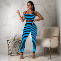 EVE Sexy Striped Sleeveless Skinny Long Jumpsuits YD-8108