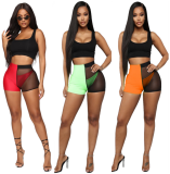 EVE Sexy Mesh See Through Patchwork 3 Pieces Set LSL-6278